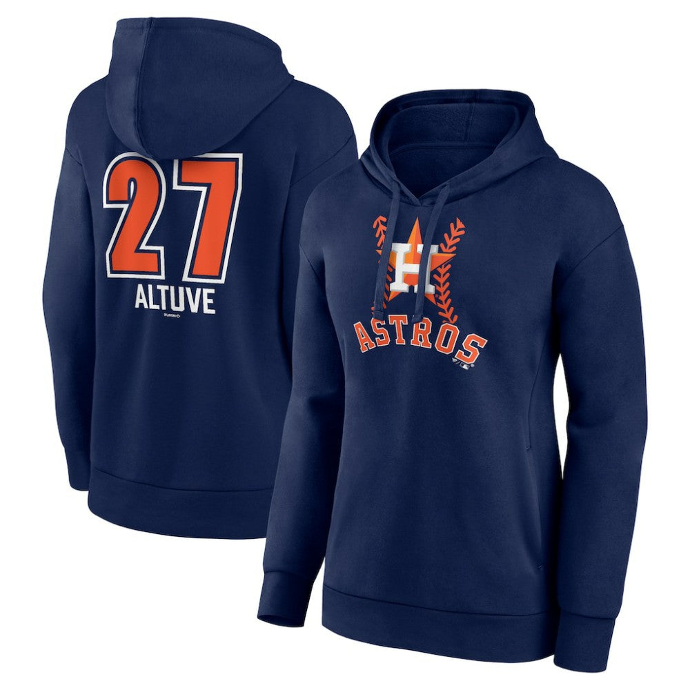 Jose Altuve Houston Astros Women's Fastball Player Name & Number Pullover Hoodie - Navy - MLB on Sale