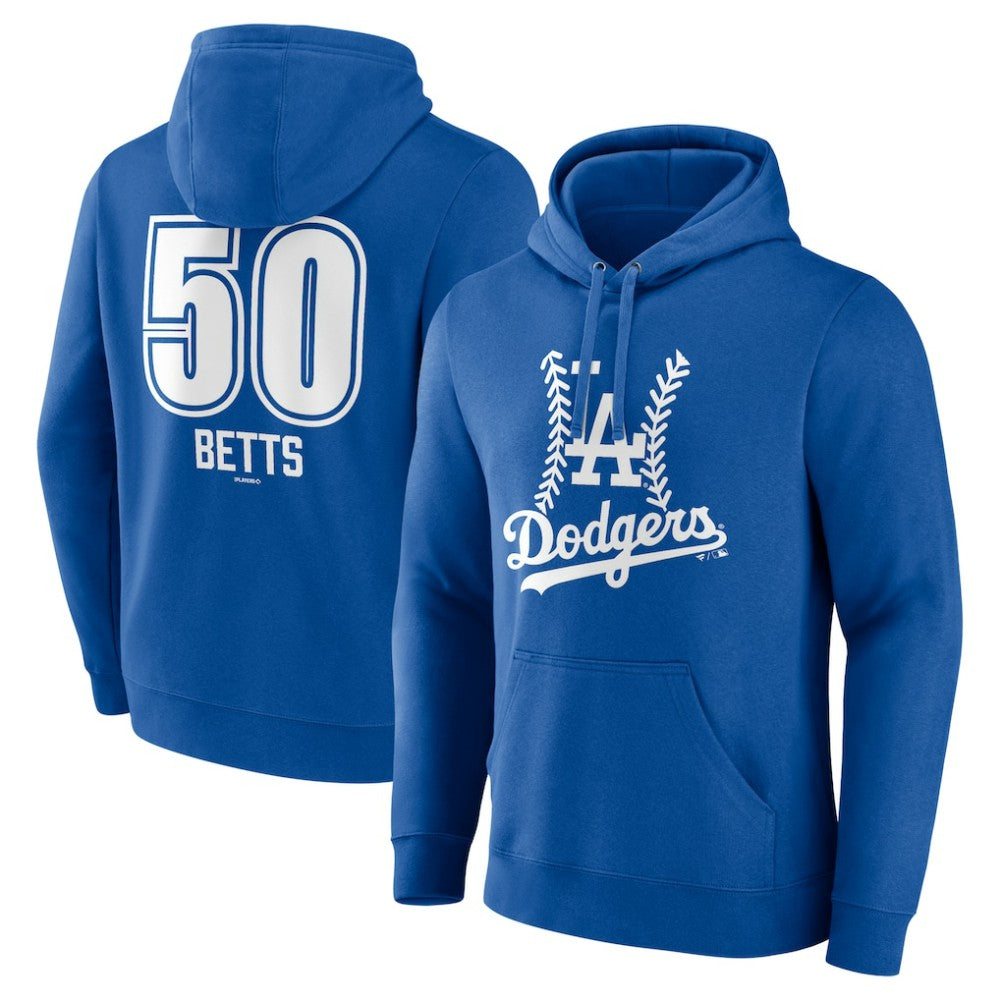 Mookie Betts Los Angeles Dodgers Fastball Player Name & Number Pullover Hoodie - Royal - MLB on Sale