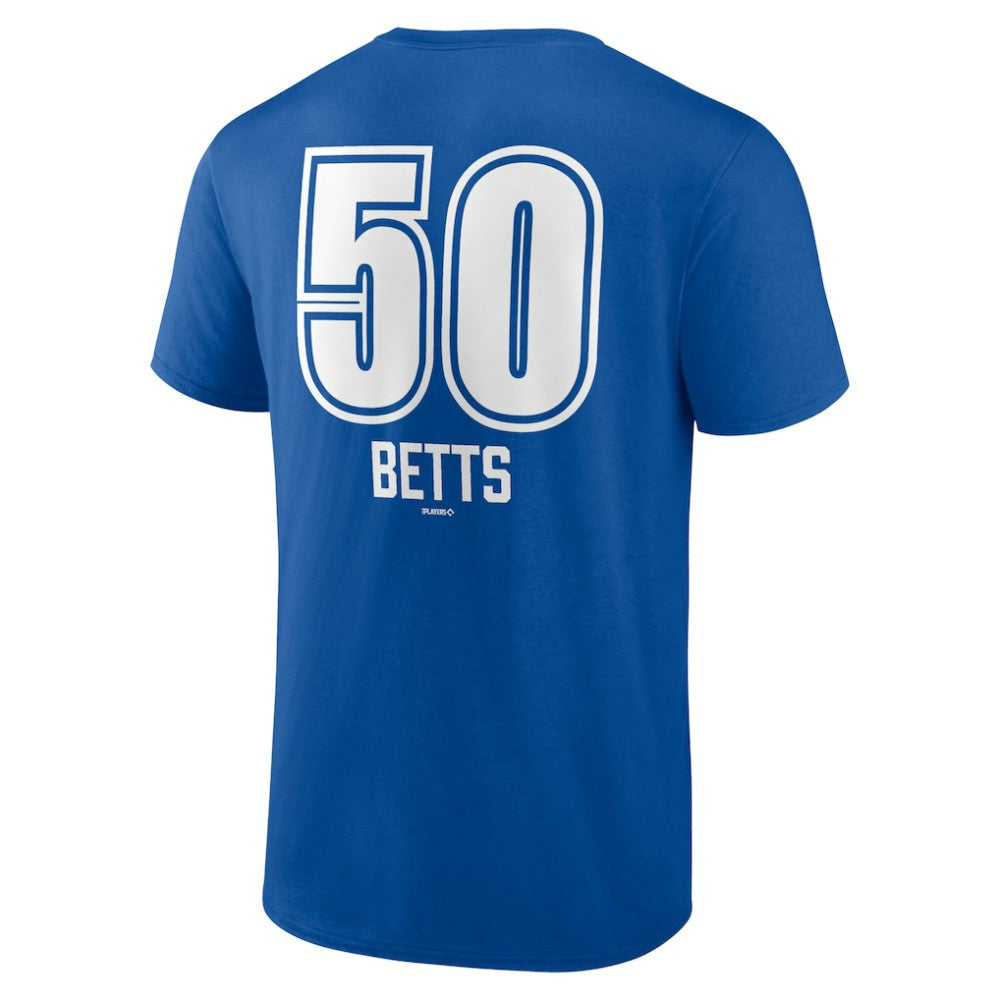 Mookie Betts Los Angeles Dodgers Fastball Player Name & Number T-Shirt - Royal - MLB Sale