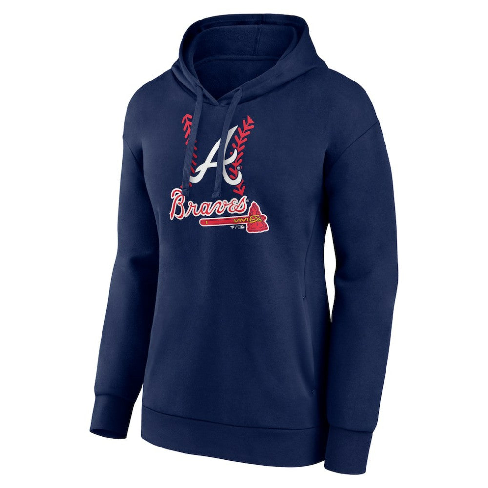 Spencer Strider Atlanta Braves Women's Fastball Player Name & Number Pullover Hoodie - Navy - MLB Discount