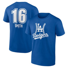 Will Smith Los Angeles Dodgers Fastball Player Name & Number T-Shirt - Royal - MLB Sale