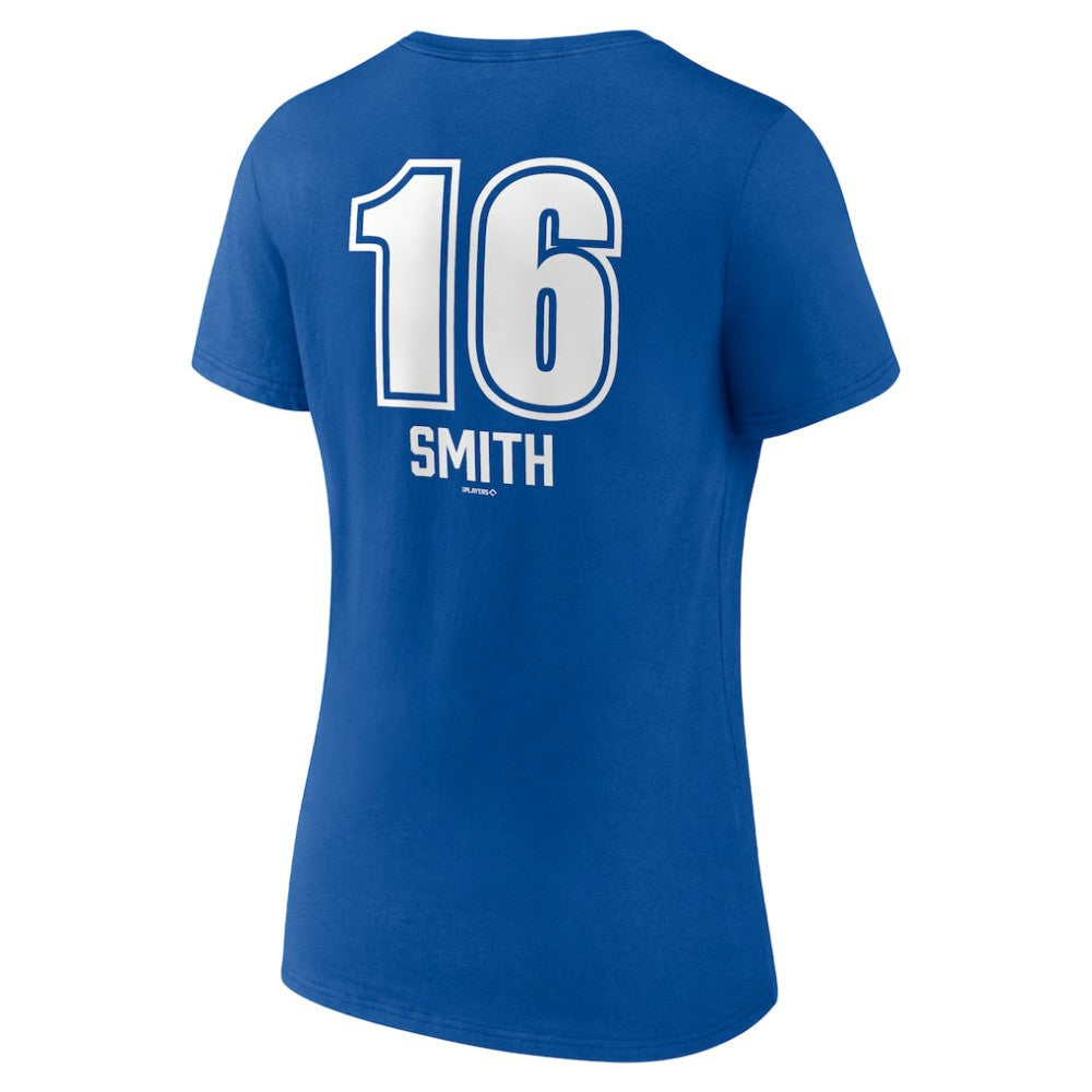 Will Smith Los Angeles Dodgers Women's Fastball Player Name & Number V-Neck T-Shirt - Royal - MLB on Sale