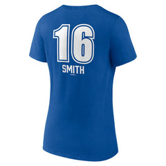 Will Smith Los Angeles Dodgers Women's Fastball Player Name & Number V-Neck T-Shirt - Royal - MLB on Sale