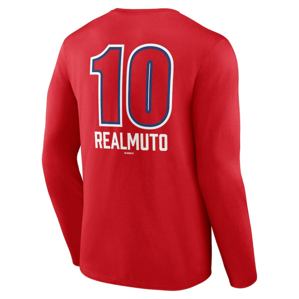 J.T. Realmuto Philadelphia Phillies Fastball Player Name & Number Long Sleeve T-Shirt - Red - MLB Lifestyle