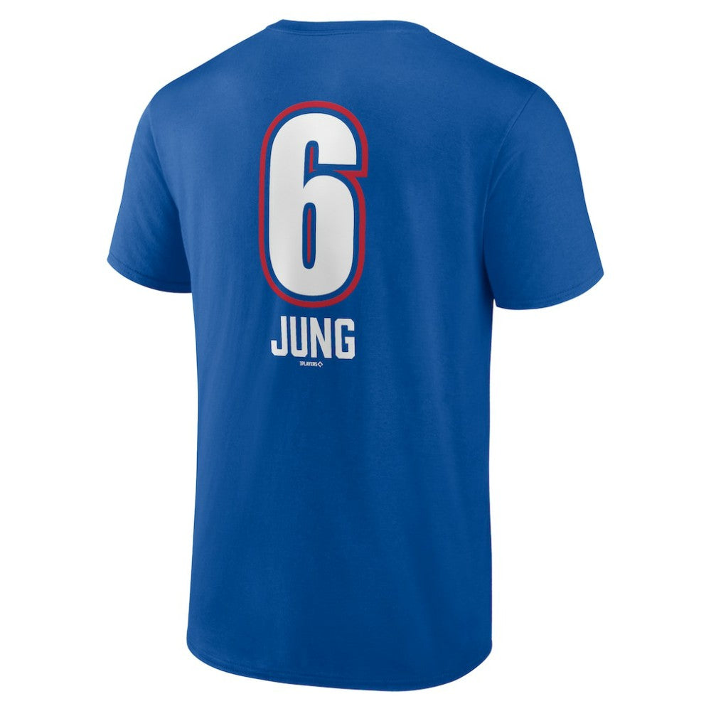 Josh Jung Texas Rangers Fastball Player Name & Number T-Shirt - Royal - MLB Discount