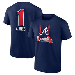Ozzie Albies Atlanta Braves Fastball Player Name & Number T-Shirt - Navy - MLB on Sale