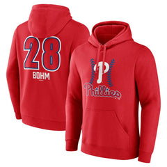 Alec Bohm Philadelphia Phillies Fastball Player Name & Number Pullover Hoodie - Red - MLB on Sale