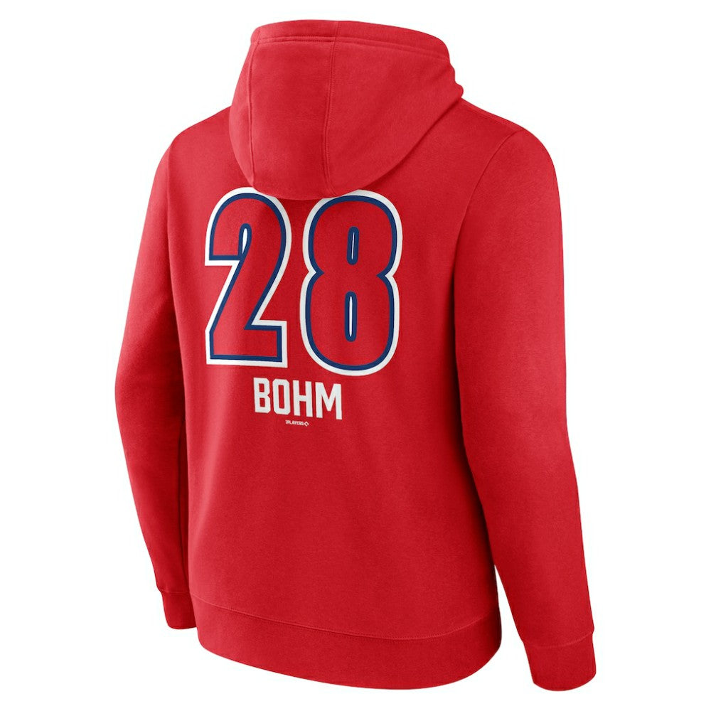 Alec Bohm Philadelphia Phillies Fastball Player Name & Number Pullover Hoodie - Red - MLB on Sale