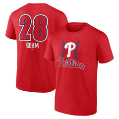 Alec Bohm Philadelphia Phillies Fastball Player Name & Number T-Shirt - Red - MLB on Sale