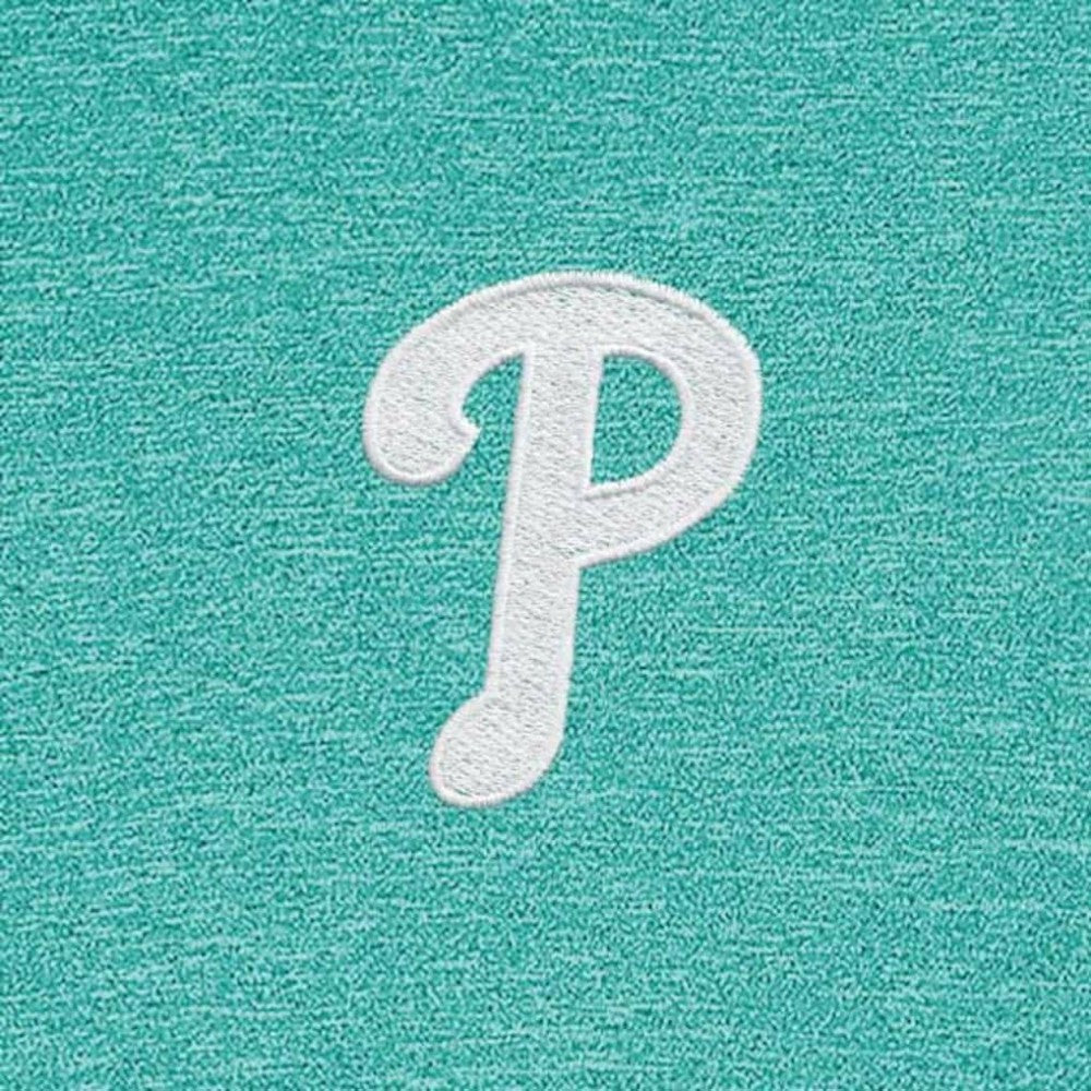 Philadelphia Phillies Antigua Hunk Quarter-Zip Top - Heather Aqua - MLB Sale