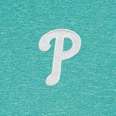 Philadelphia Phillies Antigua Hunk Quarter-Zip Top - Heather Aqua - MLB Sale