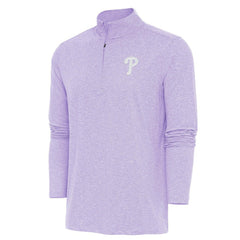 Philadelphia Phillies Antigua Hunk Quarter-Zip Top - Lavender - MLB on Sale