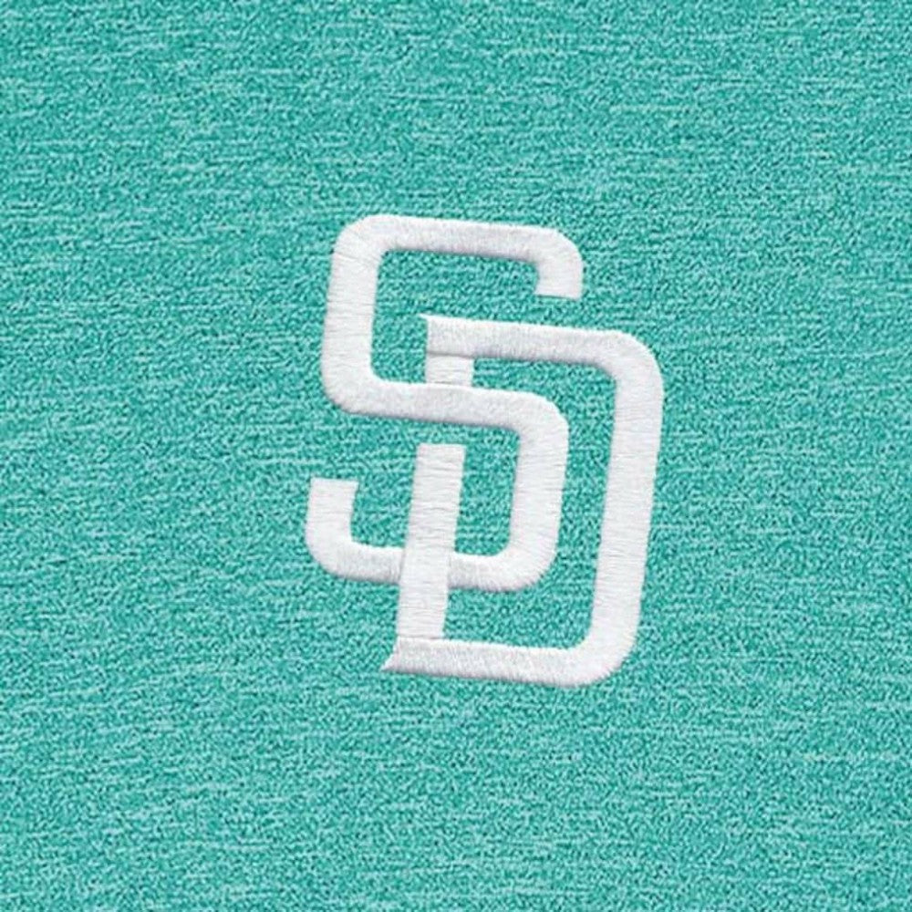 San Diego Padres Antigua Hunk Quarter-Zip Top - Heather Aqua - MLB Sale