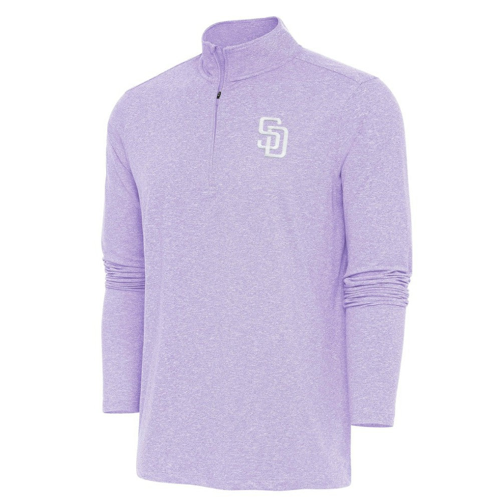 San Diego Padres Antigua Hunk Quarter-Zip Top - Lavender - MLB Discount