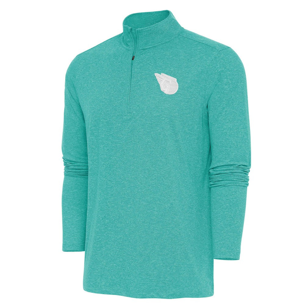 Cleveland Guardians Antigua Hunk Quarter-Zip Top - Heather Aqua - MLB Online