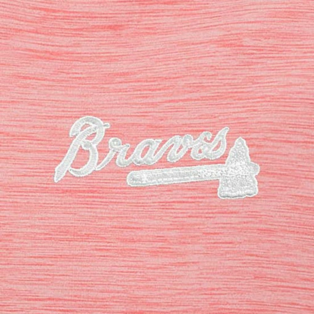 Atlanta Braves Antigua Bright Quarter-Zip Pullover Top - Coral - MLB Online