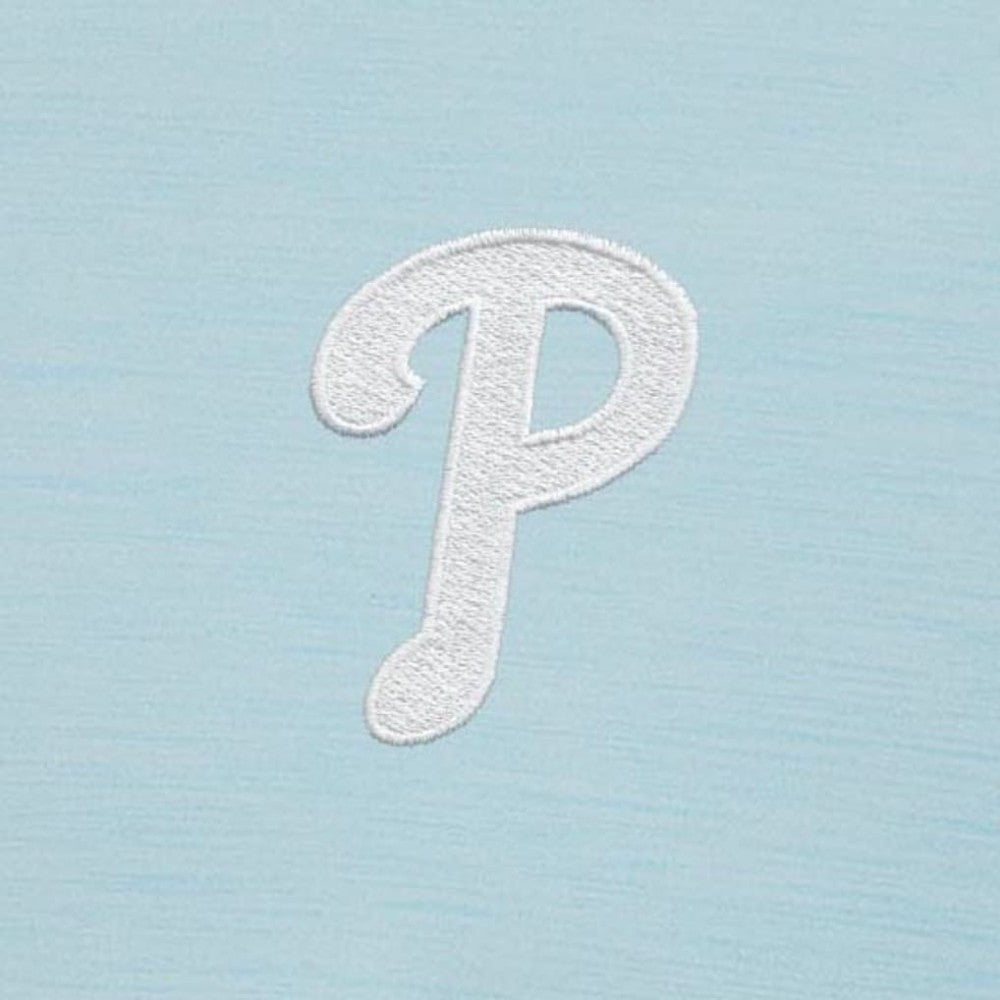 Philadelphia Phillies Antigua Bright Quarter-Zip Pullover Top - Powder Blue - MLB on Sale