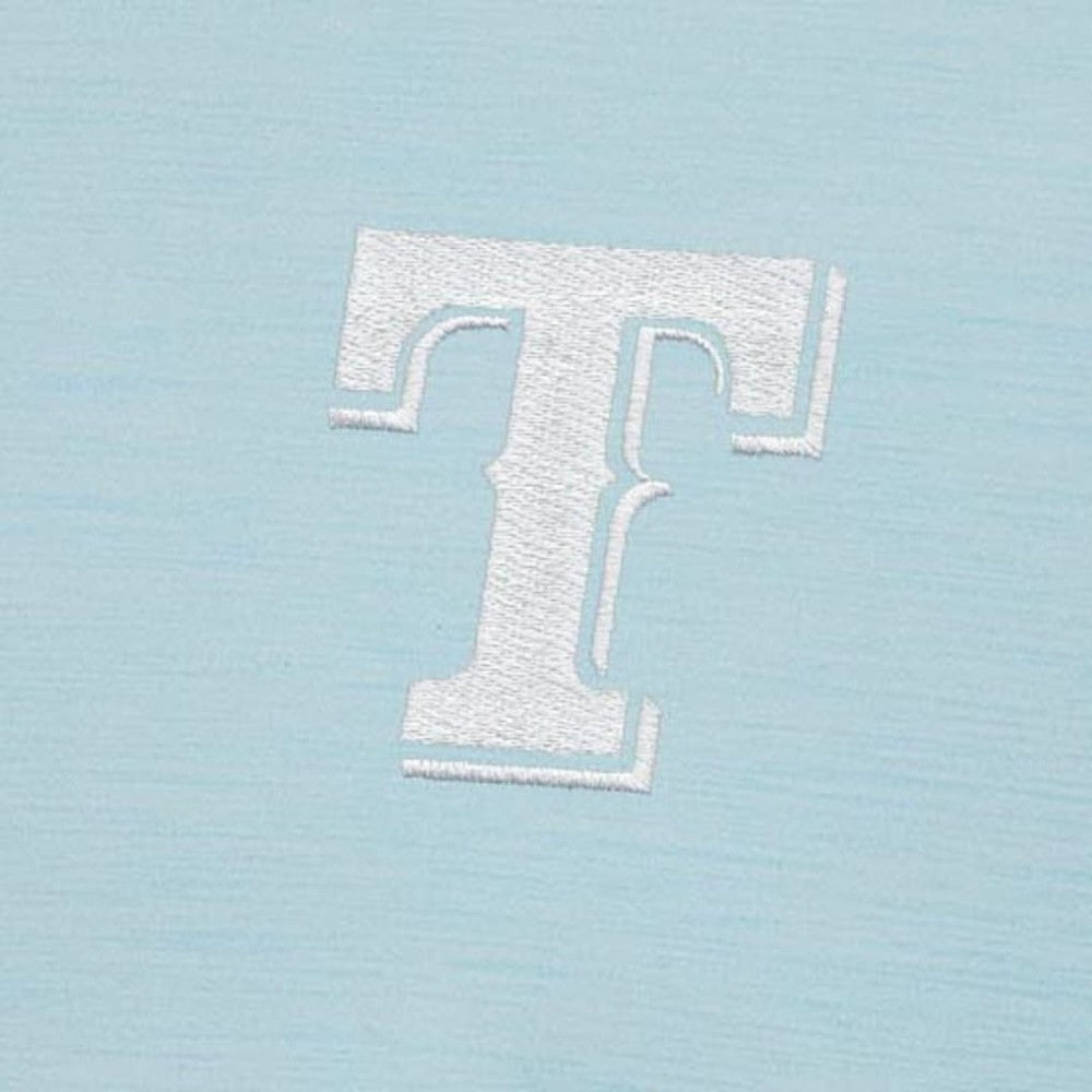 Texas Rangers Antigua Bright Quarter-Zip Pullover Top - Powder Blue - MLB Discount