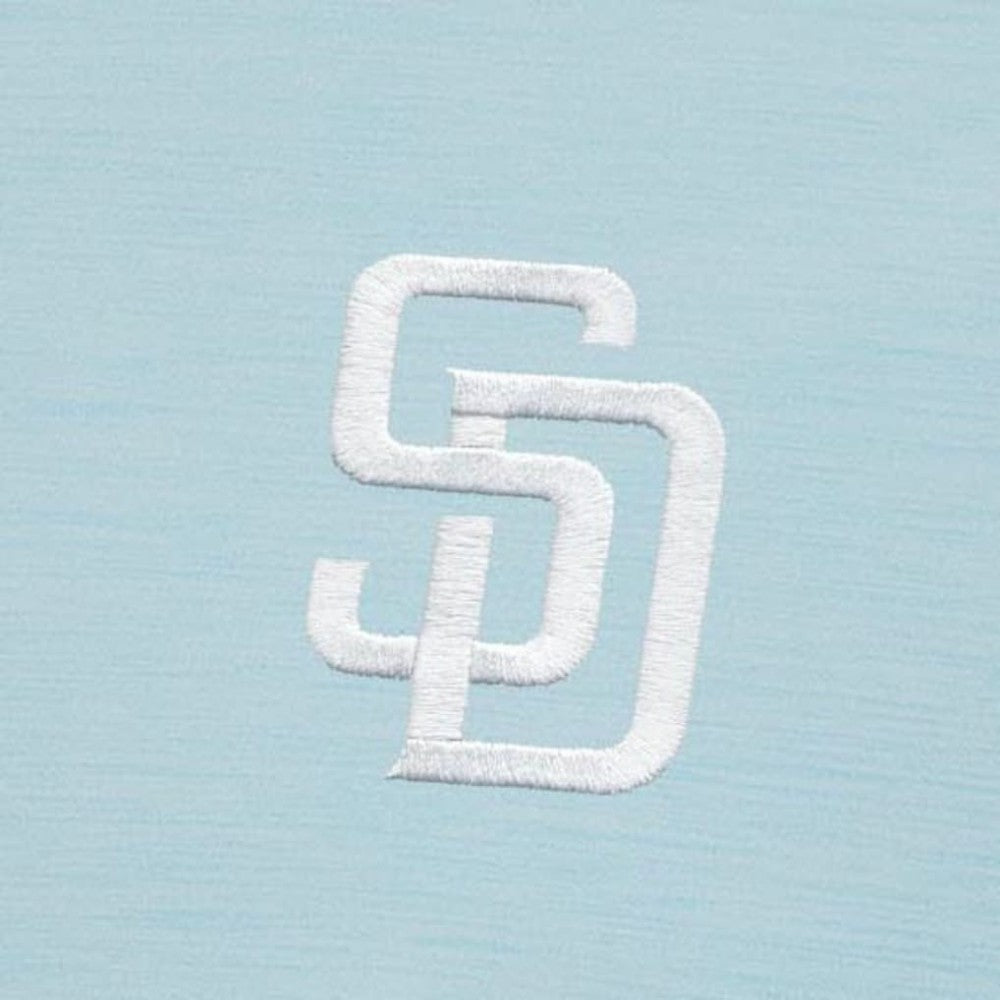 San Diego Padres Antigua Bright Quarter-Zip Pullover Top - Powder Blue - MLB Lifestyle