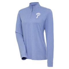 Philadelphia Phillies Antigua Women's Mentor Quarter-Zip Pullover Top - Lavender - MLB on Sale