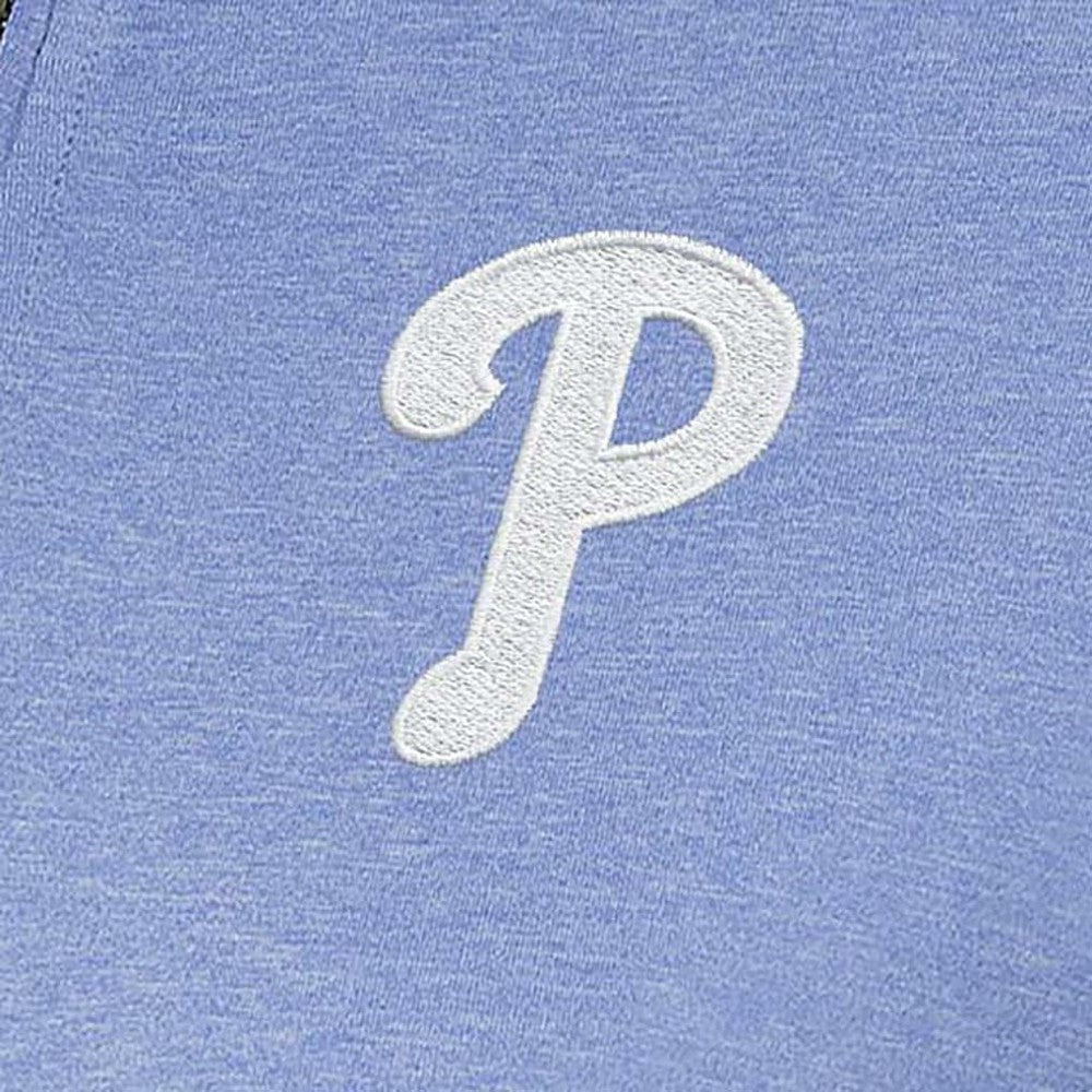Philadelphia Phillies Antigua Women's Mentor Quarter-Zip Pullover Top - Lavender - MLB on Sale