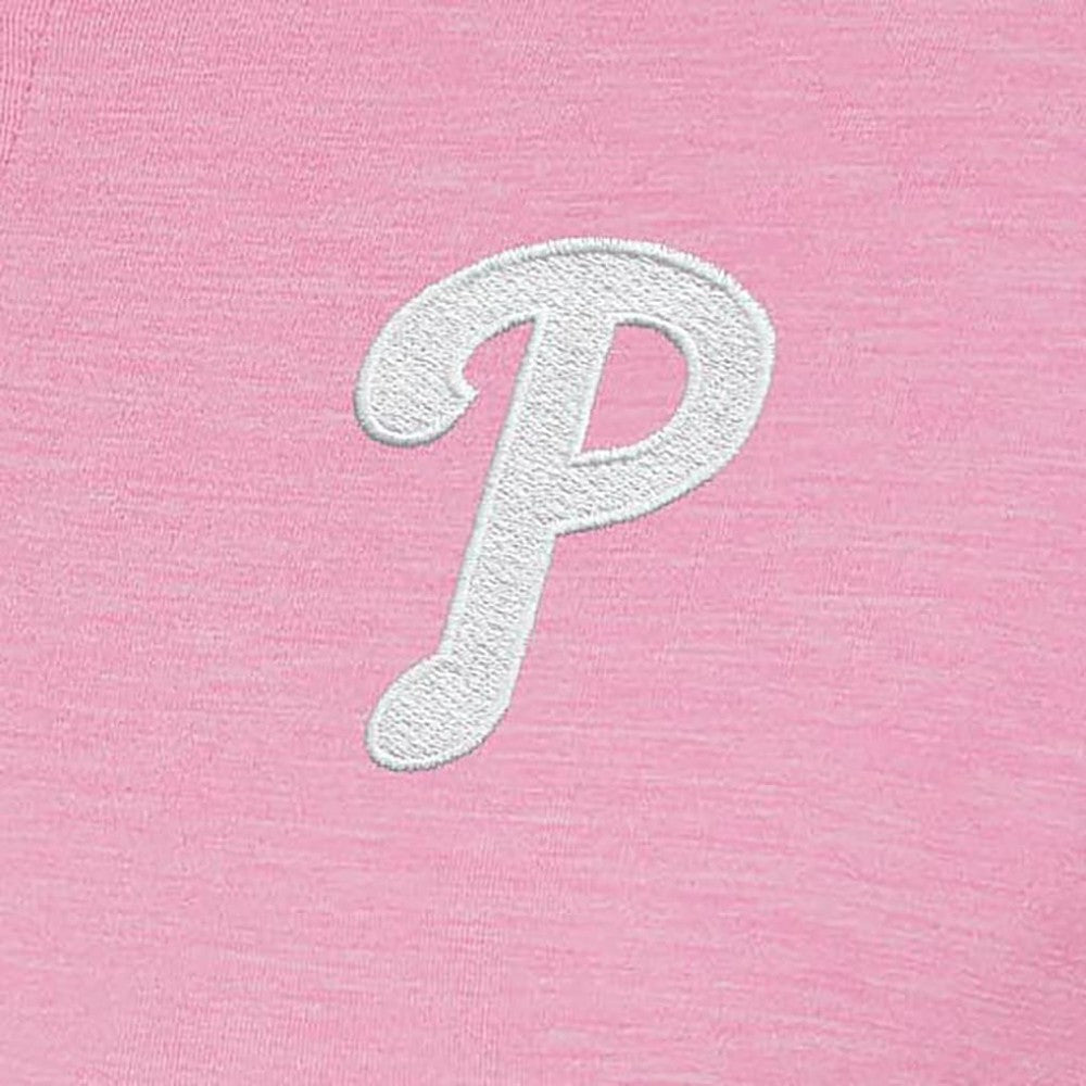 Philadelphia Phillies Antigua Women's Mentor Quarter-Zip Pullover Top - Pink - MLB Discount