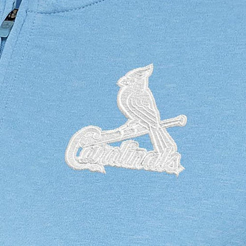 St. Louis Cardinals Antigua Women's Mentor Quarter-Zip Pullover Top - Light Blue - MLB on Sale