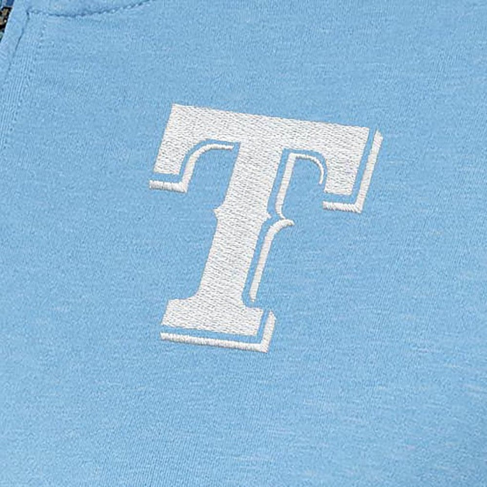 Texas Rangers Antigua Women's Mentor Quarter-Zip Pullover Top - Light Blue - MLB Online