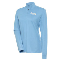 Atlanta Braves Antigua Women's Mentor Quarter-Zip Pullover Top - Light Blue - MLB Lifestyle