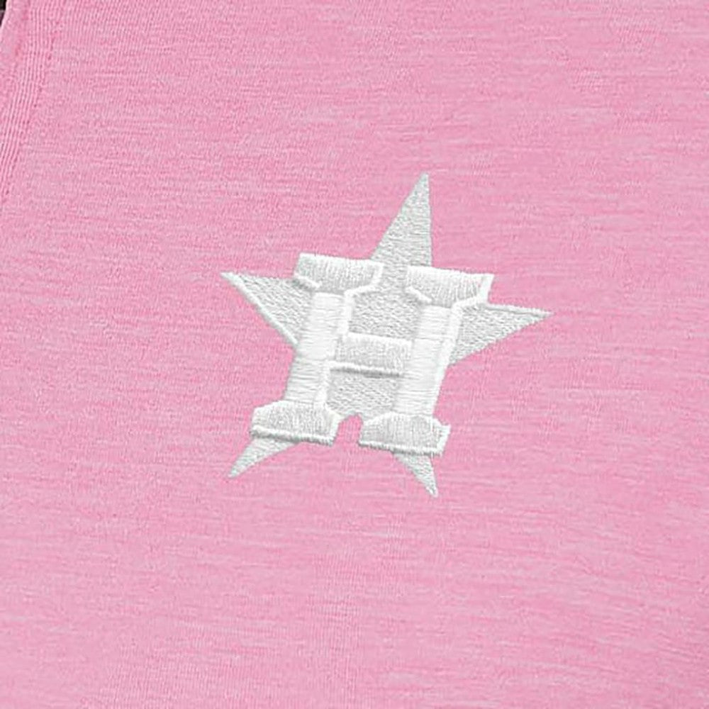Houston Astros Antigua Women's Mentor Quarter-Zip Pullover Top - Pink - MLB Lifestyle