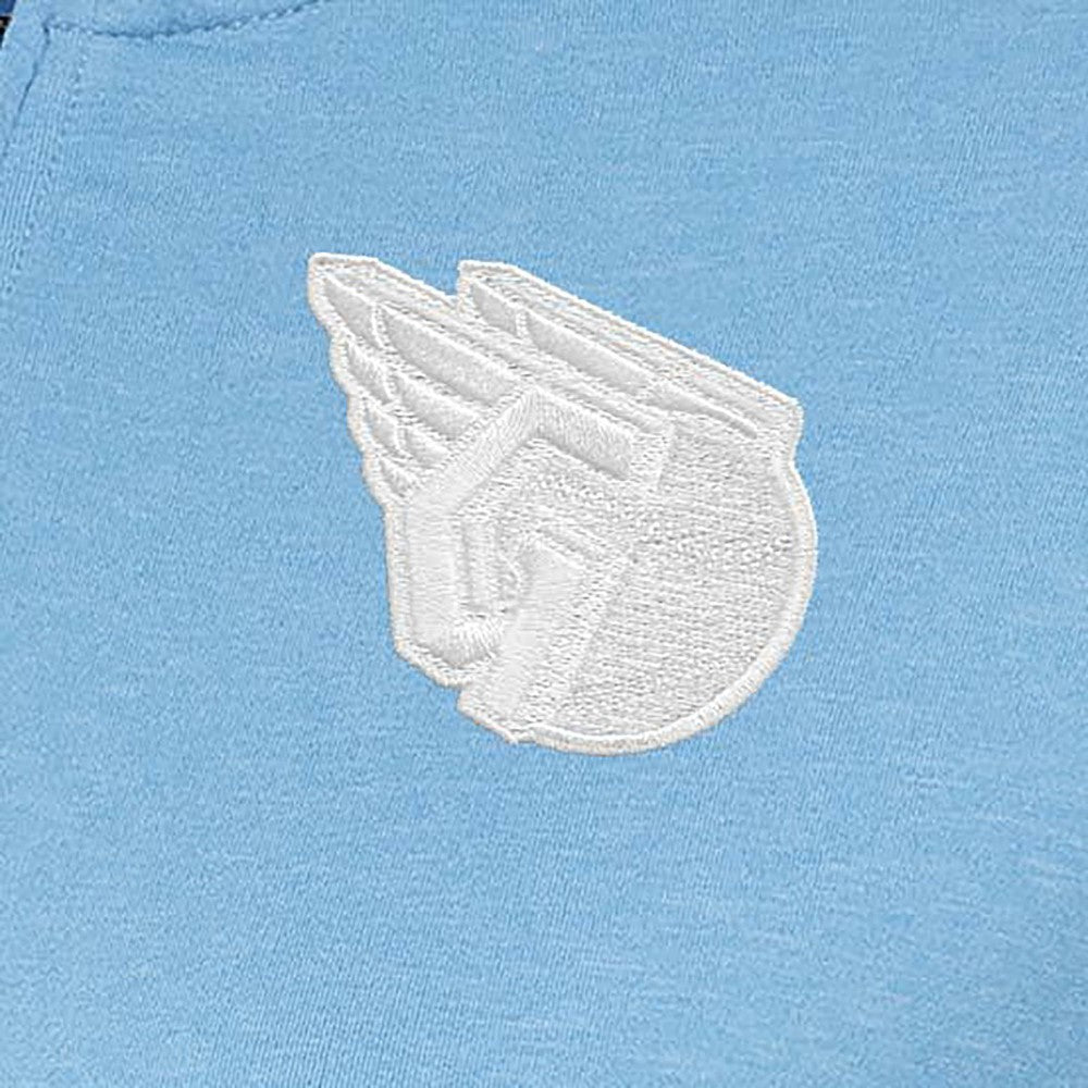 Cleveland Guardians Antigua Women's Mentor Quarter-Zip Pullover Top - Light Blue - MLB Lifestyle