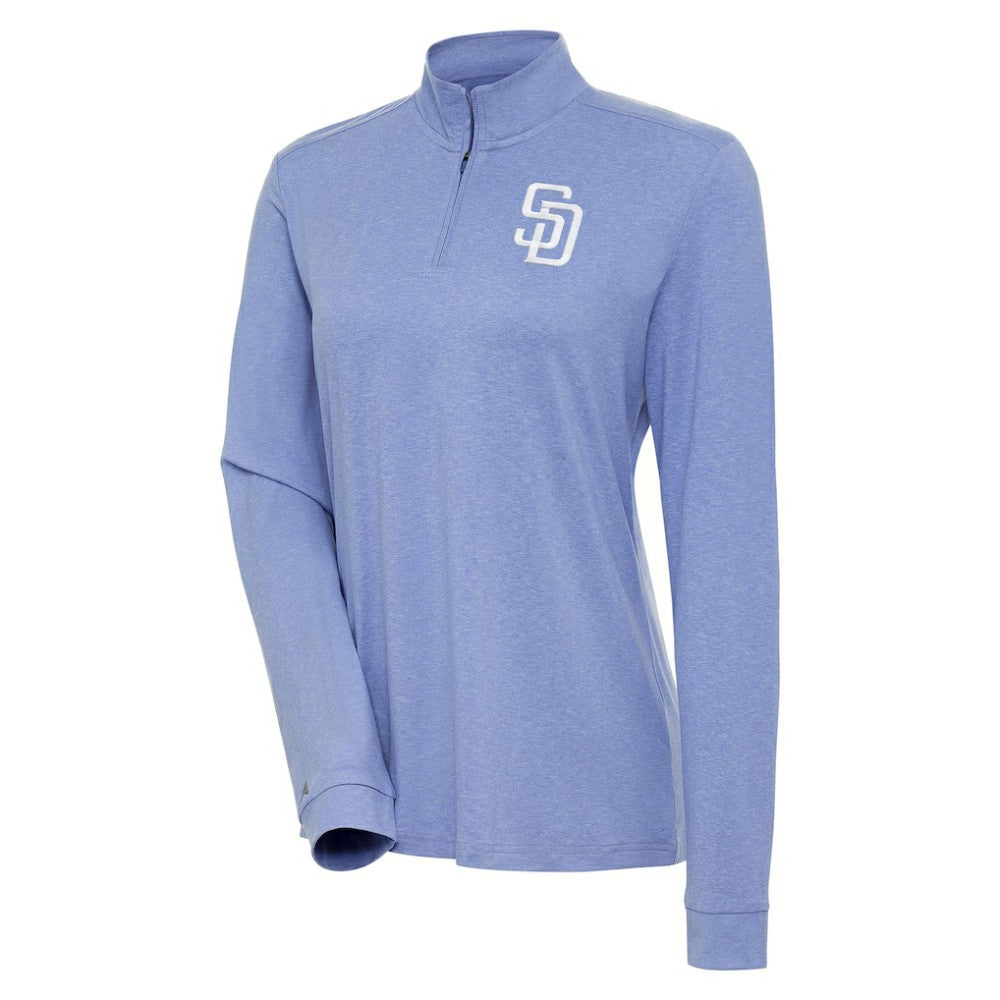 San Diego Padres Antigua Women's Mentor Quarter-Zip Pullover Top - Lavender - MLB Sale