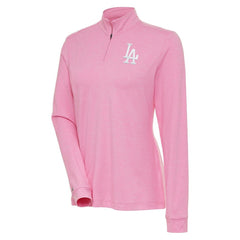 Los Angeles Dodgers Antigua Women's Mentor Quarter-Zip Pullover Top - Pink - MLB Online