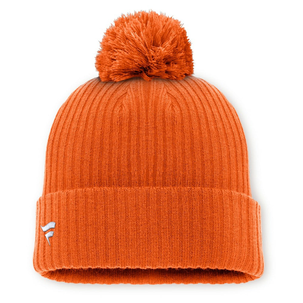 Philadelphia Flyers Fanatics Primary Logo Cuffed Knit Hat with Pom - Orange - NHL 201257828
