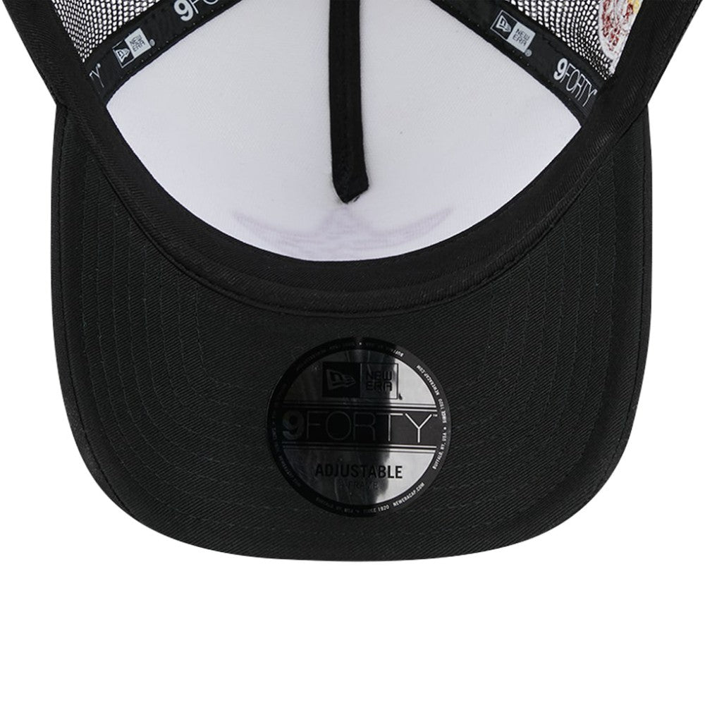 Houston Astros New Era Checkered Flag A-Frame Trucker 9FORTY Adjustable Hat - White/Black - New Era Sale