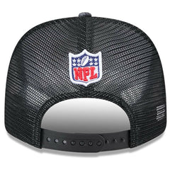 Jacksonville Jaguars New Era 2024 NFL Crucial Catch Plaid 9SEVENTY Trucker Snapback Hat Black