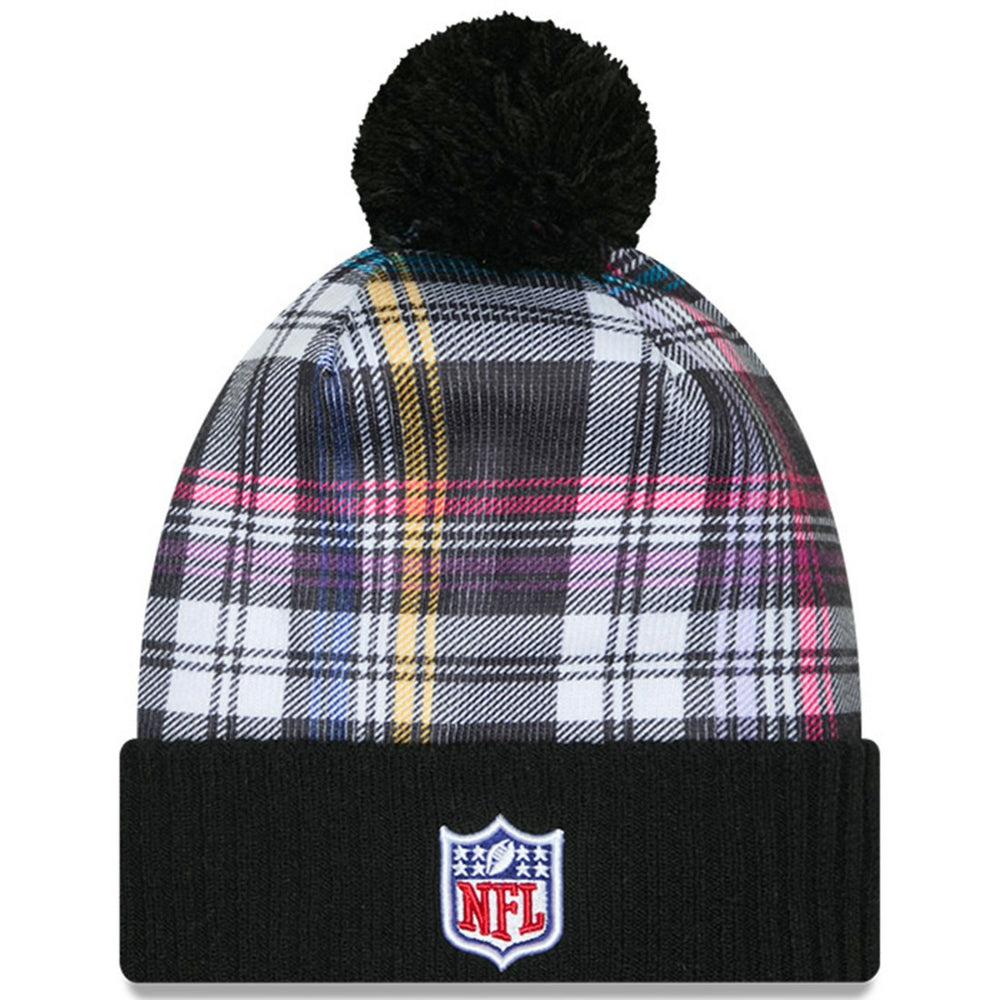 New York Jets New Era 2024 NFL Crucial Catch Cuffed Knit Hat with Pom Black