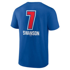 Dansby Swanson Chicago Cubs Fastball Player Name & Number T-Shirt - Royal - MLB Discount