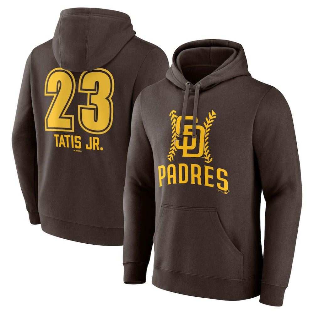 Fernando Tatis Jr. San Diego Padres Fastball Player Name & Number Pullover Hoodie - Brown - MLB Sale