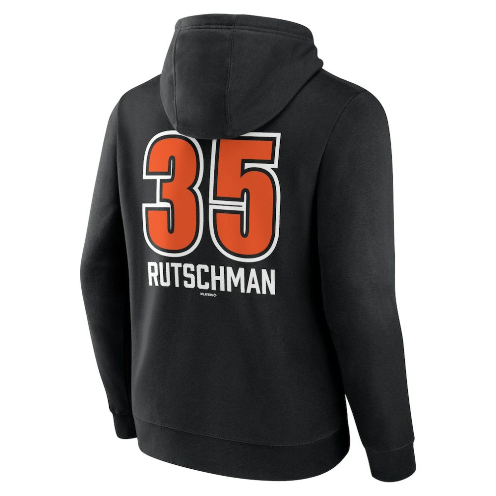 Adley Rutschman Baltimore Orioles Fastball Player Name & Number Pullover Hoodie - Black - MLB Discount