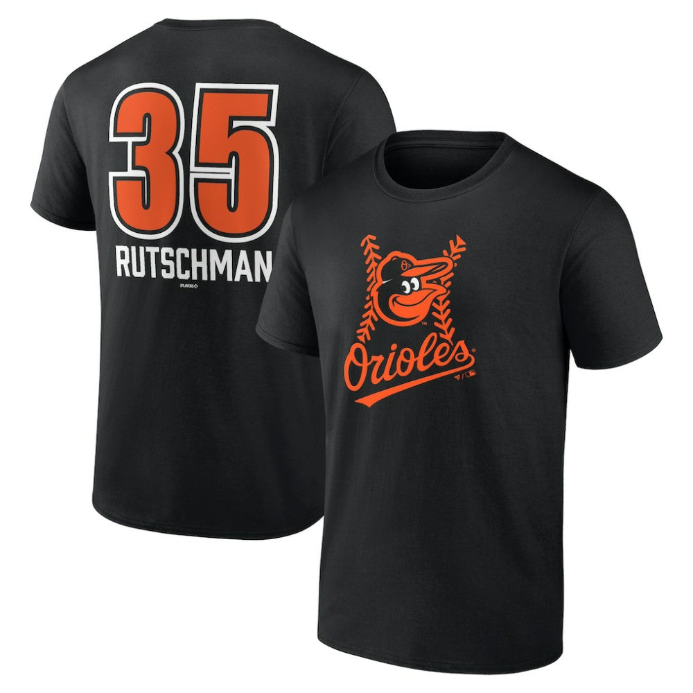 Adley Rutschman Baltimore Orioles Fastball Player Name & Number T-Shirt - Black - MLB Lifestyle