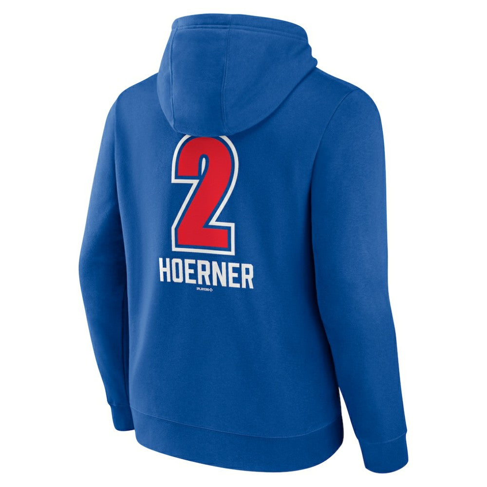 Nico Hoerner Chicago Cubs Fastball Player Name & Number Pullover Hoodie - Royal - MLB Online