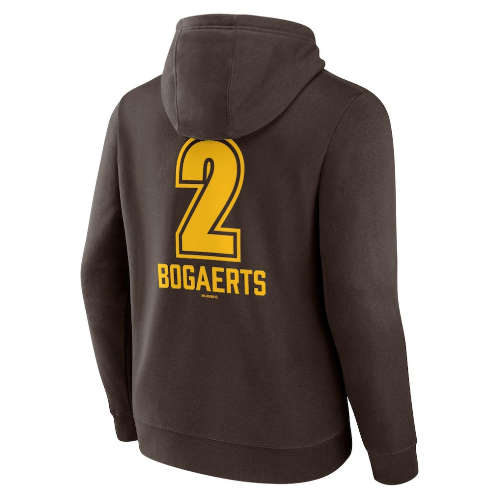 Xander Bogaerts San Diego Padres Fastball Player Name & Number Pullover Hoodie - Brown - MLB on Sale