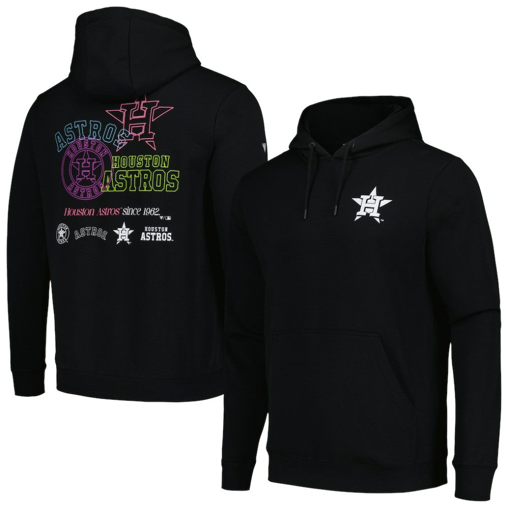 Houston Astros Levelwear Podium Vintage Pullover Hoodie - Black - MLB Discount