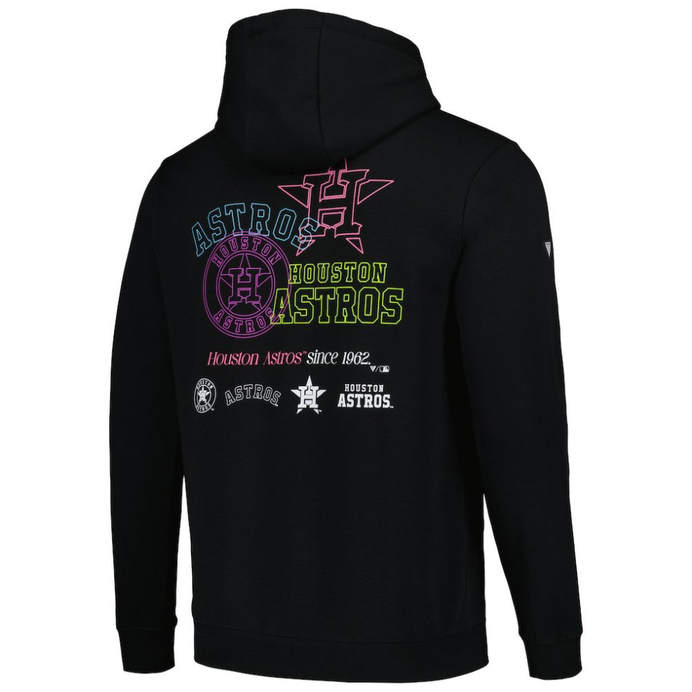 Houston Astros Levelwear Podium Vintage Pullover Hoodie - Black - MLB Discount