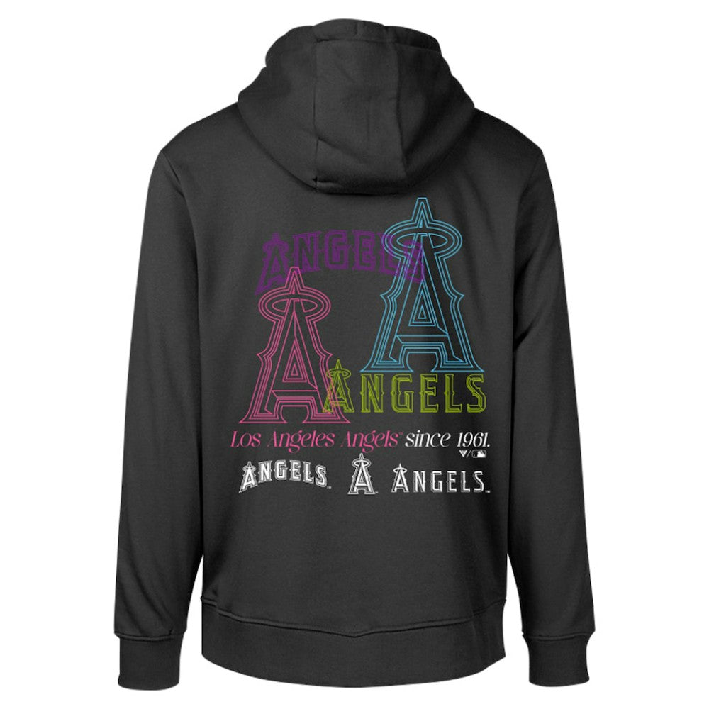 Los Angeles Angels Levelwear Podium Vintage Pullover Hoodie - Black - MLB Sale