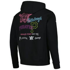 Pittsburgh Pirates Levelwear Podium Vintage Pullover Hoodie - Black - MLB Lifestyle