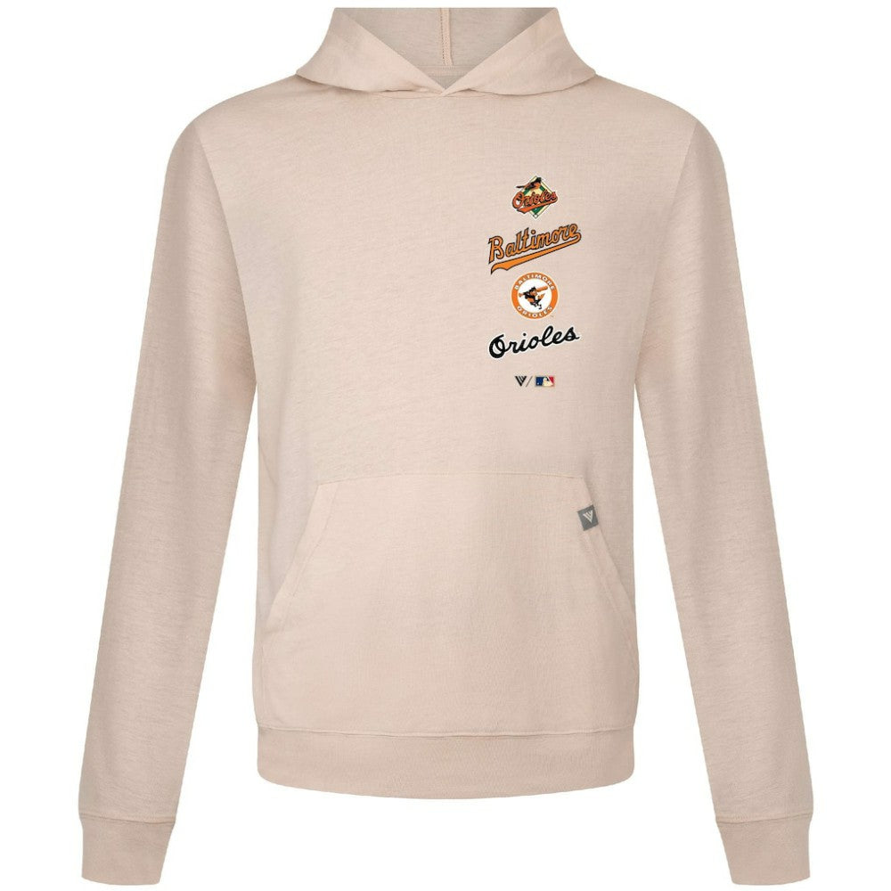 Baltimore Orioles Levelwear Base Line Pullover Hoodie - Cream - MLB Online