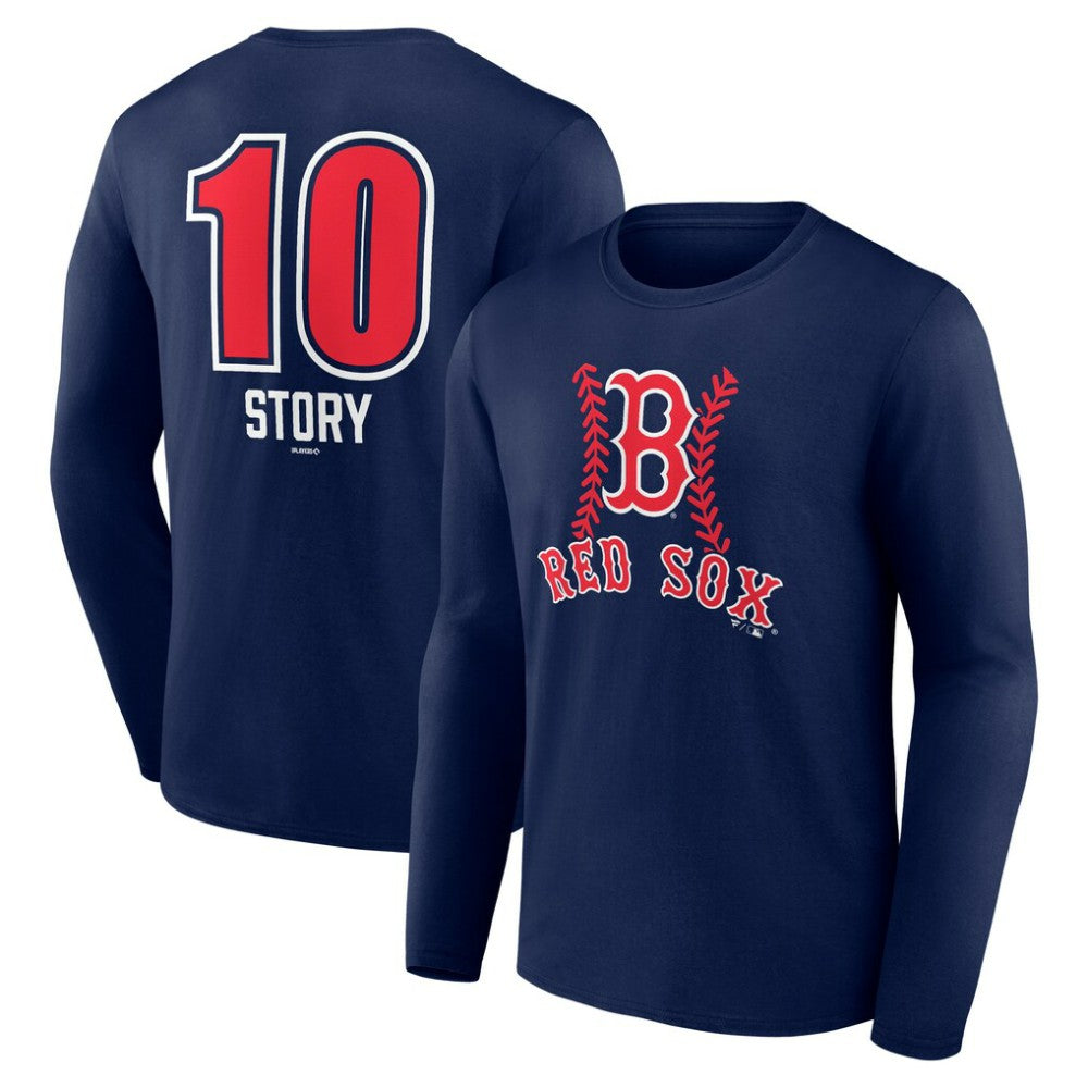 Trevor Story Boston Red Sox Fastball Player Name & Number Long Sleeve T-Shirt - Navy - MLB Online