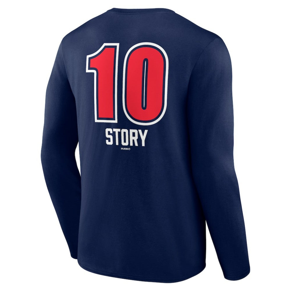 Trevor Story Boston Red Sox Fastball Player Name & Number Long Sleeve T-Shirt - Navy - MLB Online